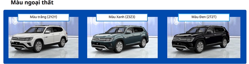 Volkswagen Teramont President có những màu sắc nào?? 